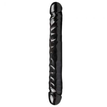 Jr. Veined Double Header Dildo - Zwart