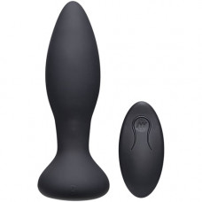 Rimmer Experienced Vibrerende en Roterende Buttplug - Zwart