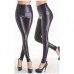 Zwarte wetlook Legging