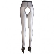 Zwarte Panty met open kruis