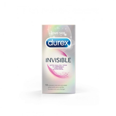 Durex Invisible Extra Lubricated - 10 stuks