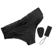 Burlesque Slip Met Vibrator - Zwart