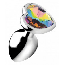 Rainbow Heart Buttplug - Klein