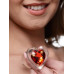 Red Heart Anaalplug Van Glas Met Steentje - Large