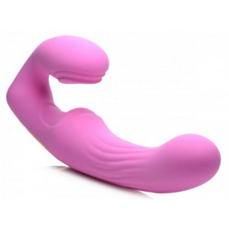 U-Pulse Siliconen Vibrerende Strapless Strap-On - Roze