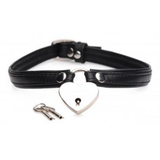 Heart Lock - Collar Met Sleutels - Zwart