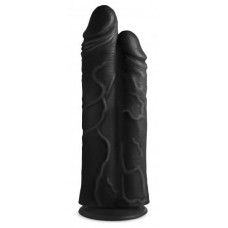 Double Stuffer Dubbele Dildo 25 cm - Zwart