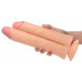 Double Stuffer Dubbele Dildo 25 cm - Beige