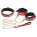 6-delige BDSM PU Lederen Boeienset Met Collar En Riem - Bordeaux