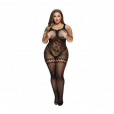 Baci - Kruisloze Catsuit Met Jarretel Look - Curvy