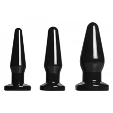 Level Up 3-Delige Buttplug Set - Zwart