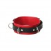 Lederen Rood-Zwarte Halsband